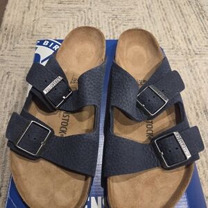 Birkenstock Arizona BS Navy Pebbled Leather Size 41